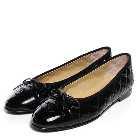 chanel quilted ballerina shoes|Chanel quilted flat shoes.